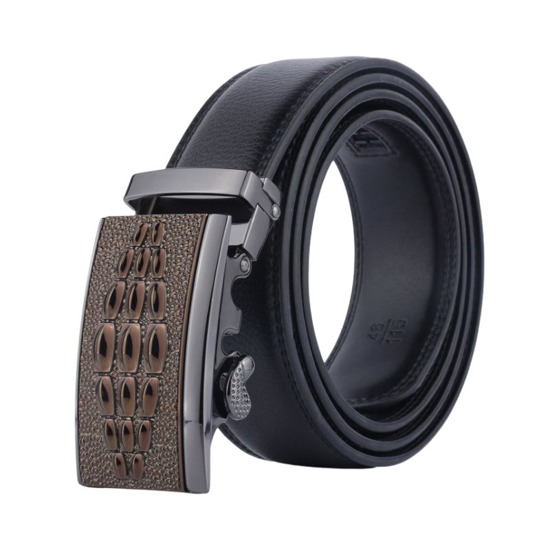 Men's Urban & Business Style Black Leather Belt