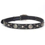 Fashionable Women's Black Rivets Leather Belt