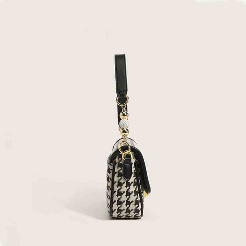 Women's Shoulder Bag | Houndstooth Pattern Fashion