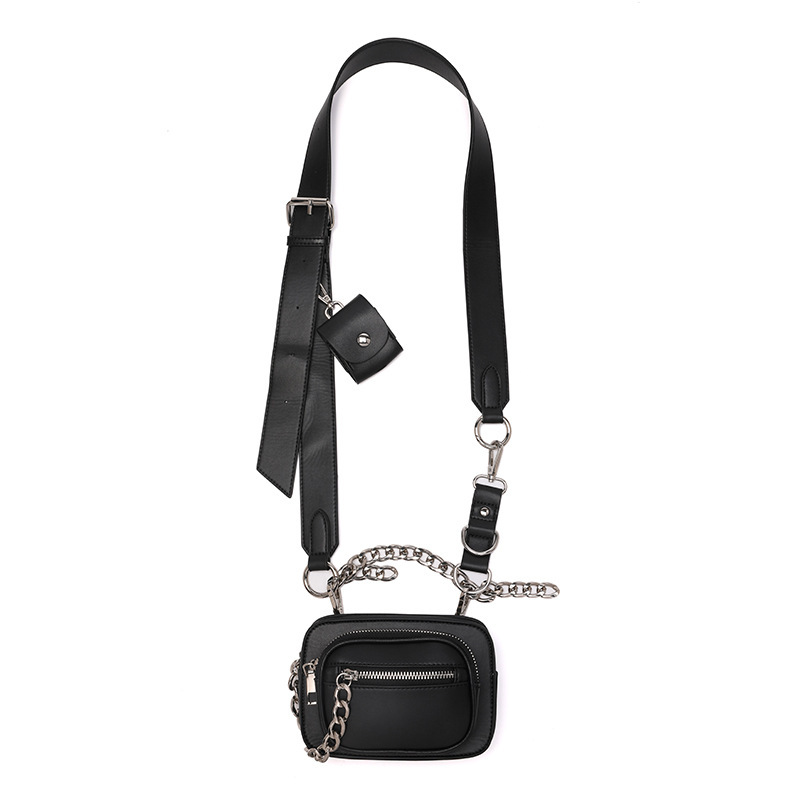 Street Fashion Ladies Black Messenger Shoulder Bag