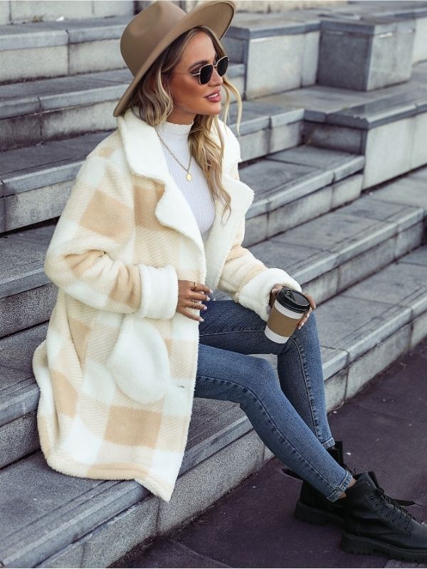 Coat New Plaid Printed Coat