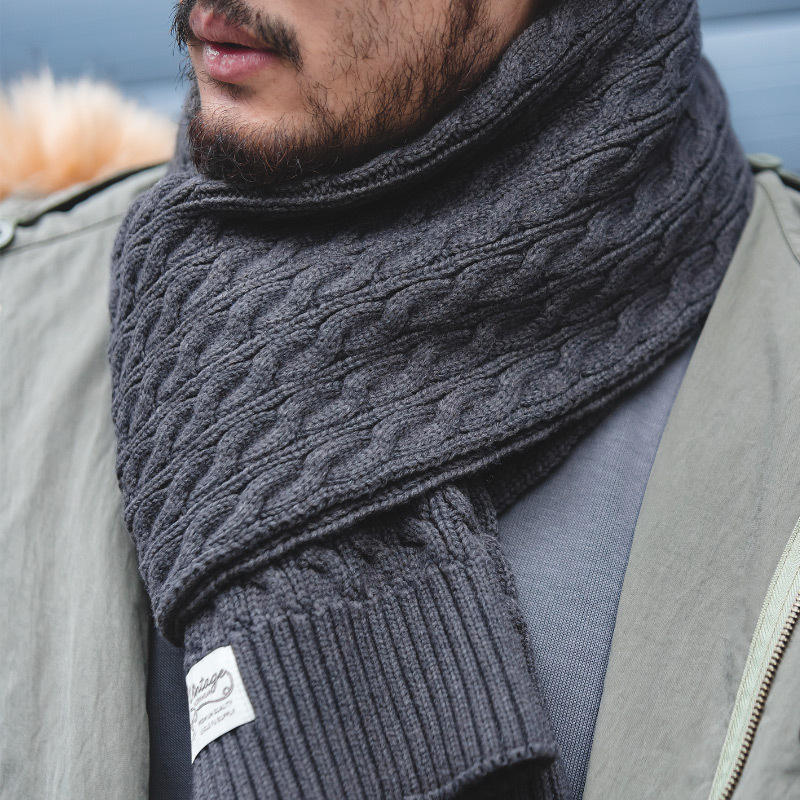 Knitted Wool Neck Scarf For Men