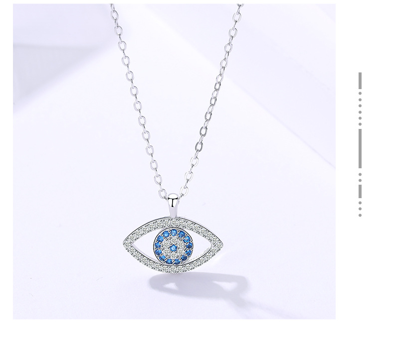 Sterling Silver Eye Pendant Necklace