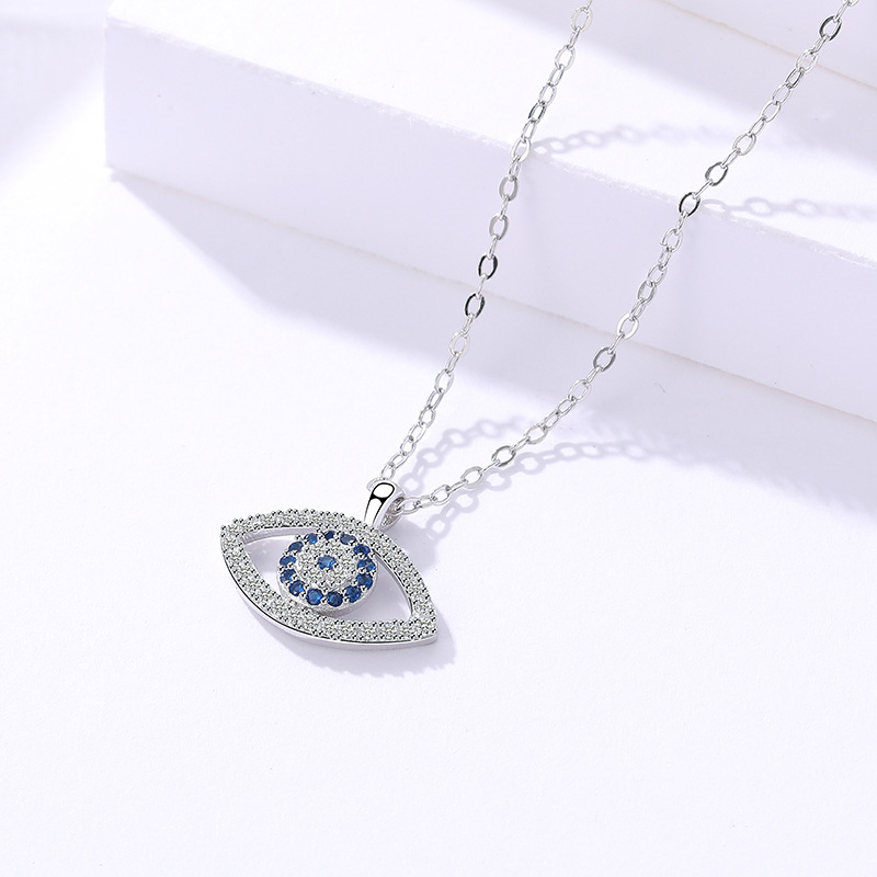 Sterling Silver Eye Pendant Necklace