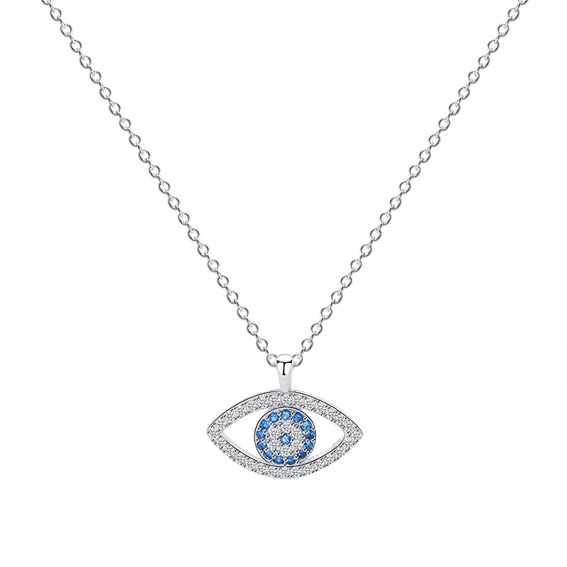 Sterling Silver Eye Pendant Necklace