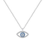 Sterling Silver Eye Pendant Necklace