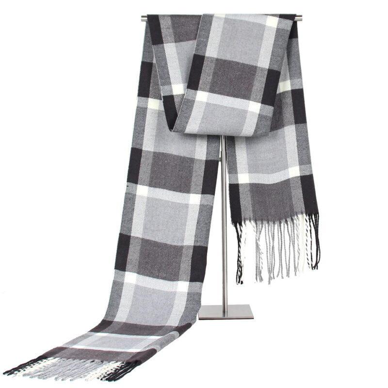 Men’s Plaid Cashmere Scarf – Stylish Men’s Scarf