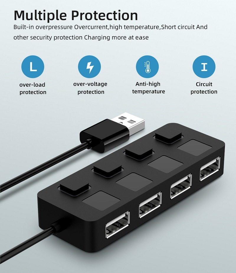 Multi-USB Splitter 4-port Hub