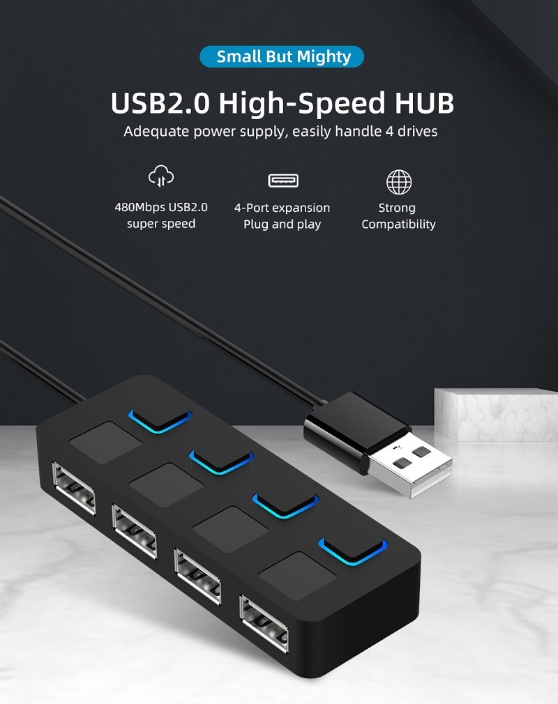 Multi-USB Splitter 4-port Hub