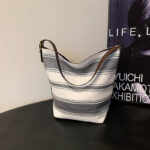 Chic Striped Shoulder Bag For Women