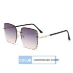 High Sense Semi-rimless Sunglasses For Women