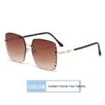 High Sense Semi-rimless Sunglasses For Women