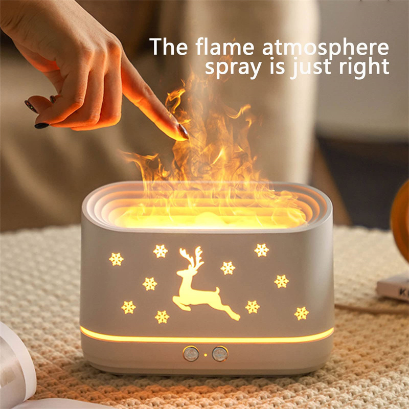 Essential Oil Diffuser With Reindeer Flame Effect