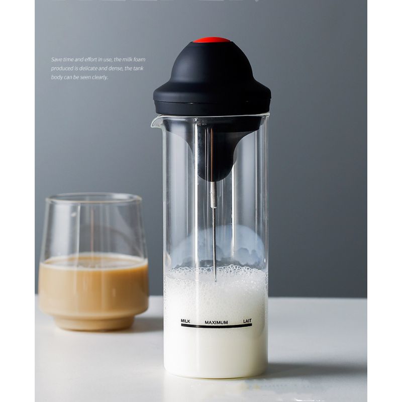 Electric Milk Frother & Beverage Mixing Cup