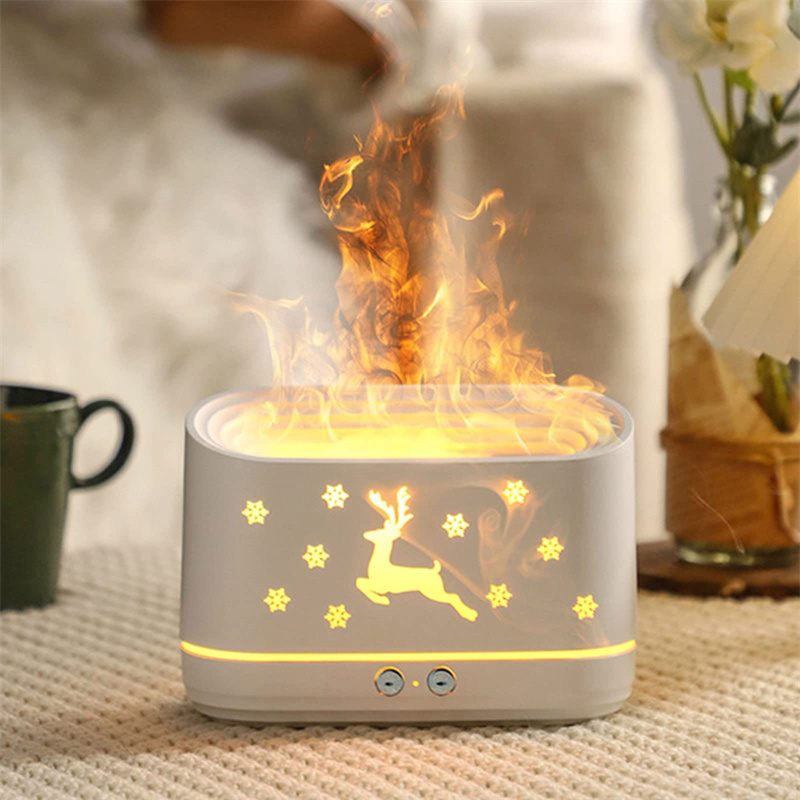 Essential Oil Diffuser With Reindeer Flame Effect