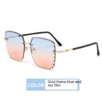 High Sense Semi-rimless Sunglasses For Women