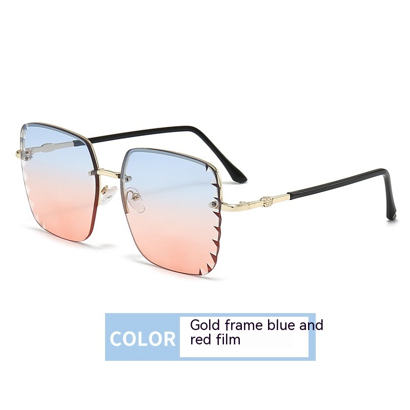 High Sense Semi-rimless Sunglasses For Women