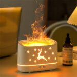 Essential Oil Diffuser With Reindeer Flame Effect