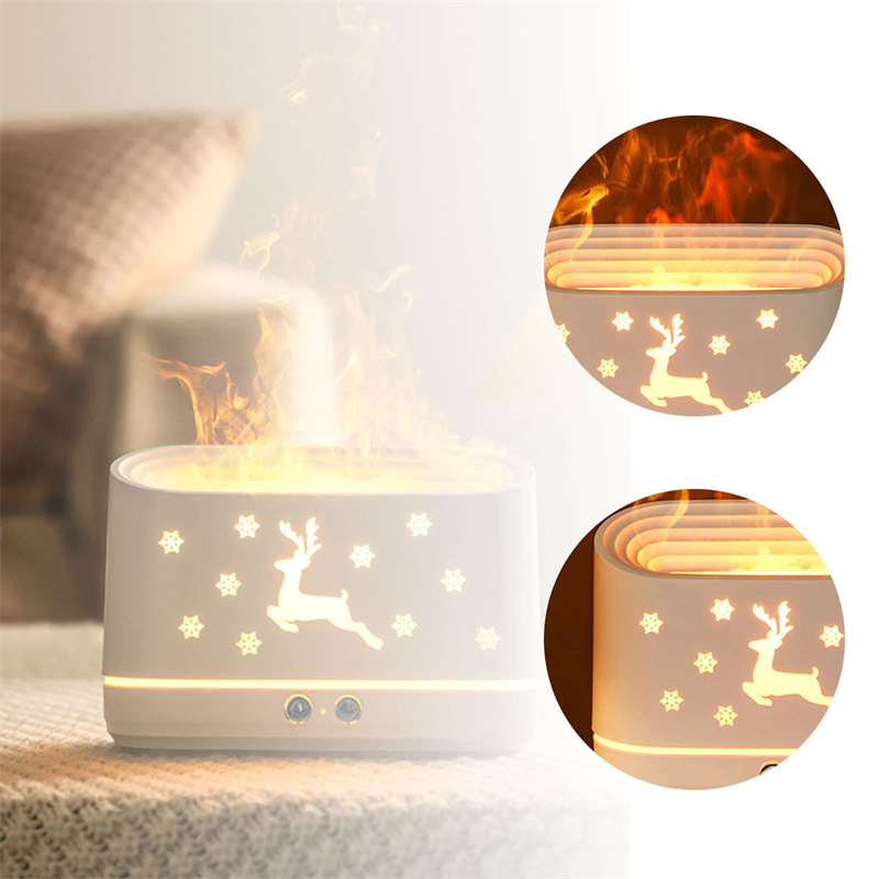 Essential Oil Diffuser With Reindeer Flame Effect