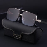 Retro Style Metal Sunglasses with Double Beam Elegance