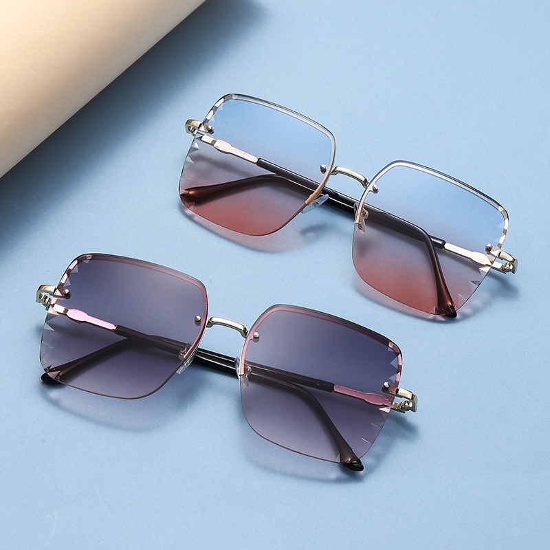 High Sense Semi-rimless Sunglasses For Women