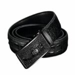 Men's Business Leather Belt With Automatic Buckle