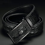 Men's Business Leather Belt With Automatic Buckle