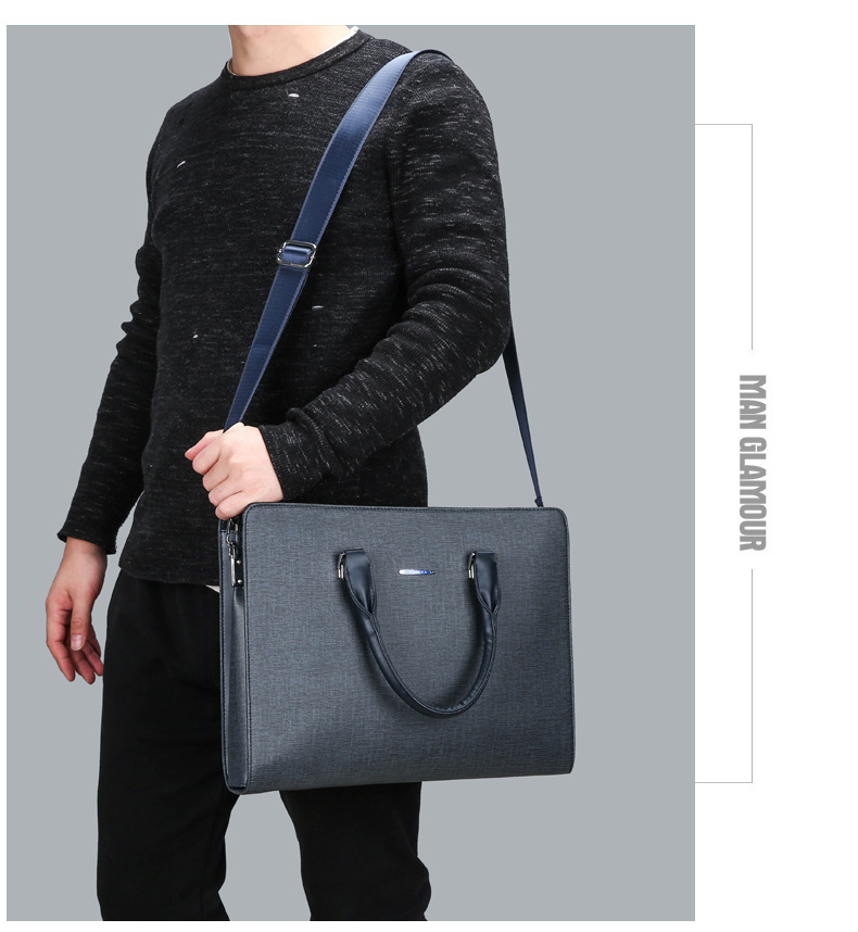 Men's Business Style PU Leather Briefcase