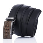 Men's Urban & Business Style Black Leather Belt