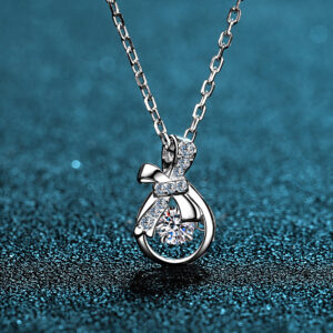 XDY925 Sterling Silver Pendant Moissanite Necklace