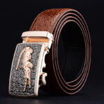 Men's Business Leather Belt With Automatic Buckle