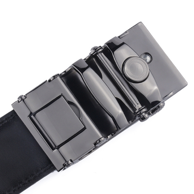 Men's Urban & Business Style Black Leather Belt