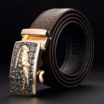 Men's Business Leather Belt With Automatic Buckle