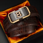 Genuine Leather Belt With Automatic Buckle