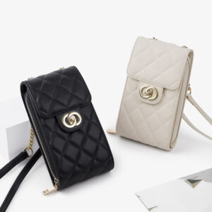 Chic Women's Small Leather Crossbody Phone Bag