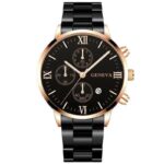 Stylish Men's Watch with Three-eye Calendar