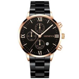 Stylish Men's Watch with Three-eye Calendar