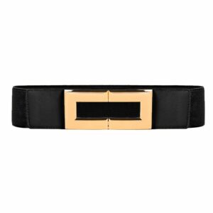 Women's Elastic Wide Belt With Square Buckle