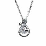 XDY925 Sterling Silver Pendant Moissanite Necklace