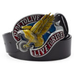 Men's Casual Leather Belt With Big Eagle Buckle