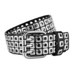 Women's Stylish Wide Punk Rivet Belt With Air Holes