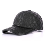 Men's Black Plaid Winter Cap