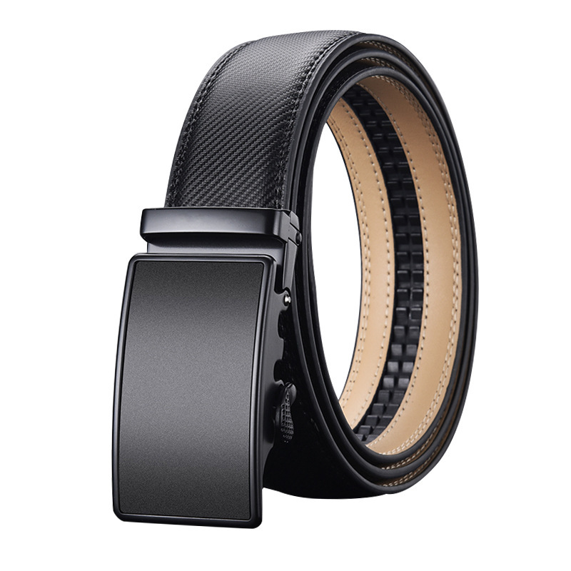 Men's Two-layer Leather Belt With Comfort Click Buckle