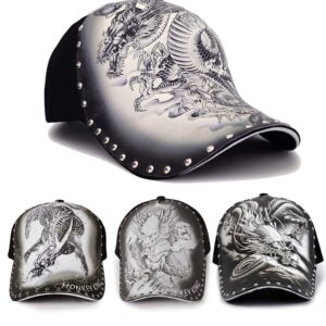 Personalized Stylish Dragon Print Peaked Cap