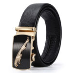 Business Style Men's Black Leather Belt