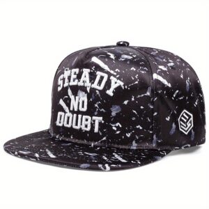 Sports Style Cap With Letters - Black