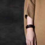 Leather Bracelet - Black Coffee Retro Style