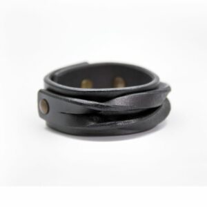 Leather Bracelet - Black Retro Style