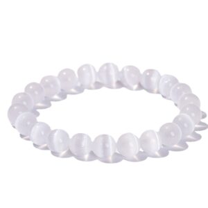 Cat's Eye White Cream Bracelet