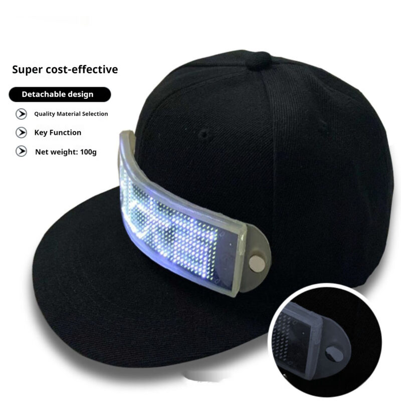 Cap With LED Display – Bluetooth Control